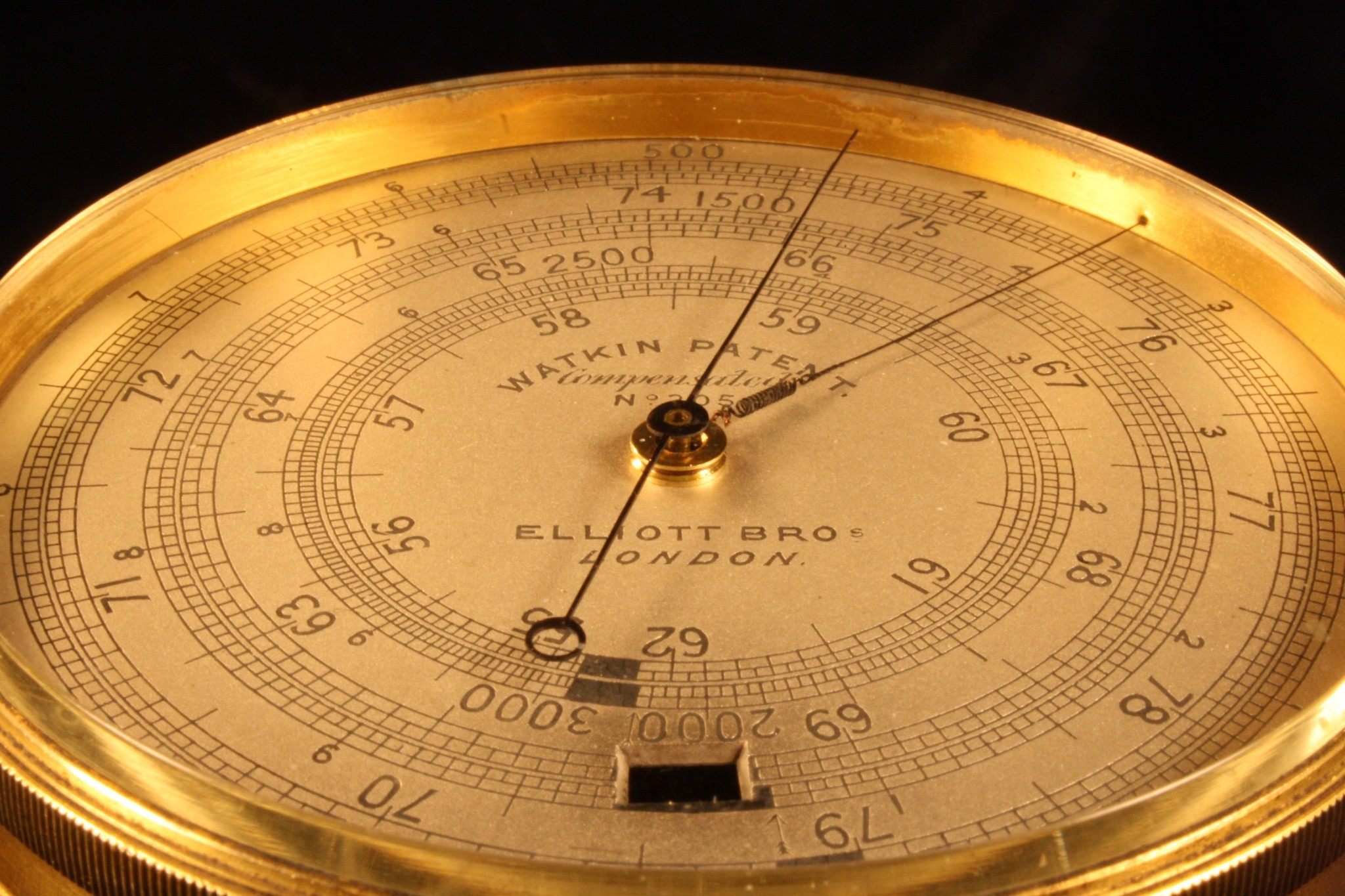 WATKIN PATENT EXTENDED SCALE BAROMETER ALTIMETER BY HICKS No 305 c1888