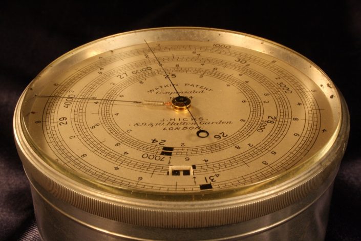 WATKIN PATENT EXTENDED SCALE BAROMETER ALTIMETER BY HICKS No 934 c1890