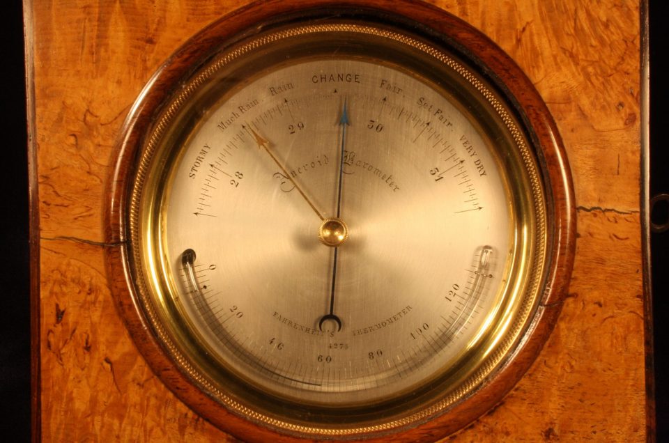 DESK BAROMETER ATTRIBUTED TO LUCIEN VIDI No 4275 c1848 Sold