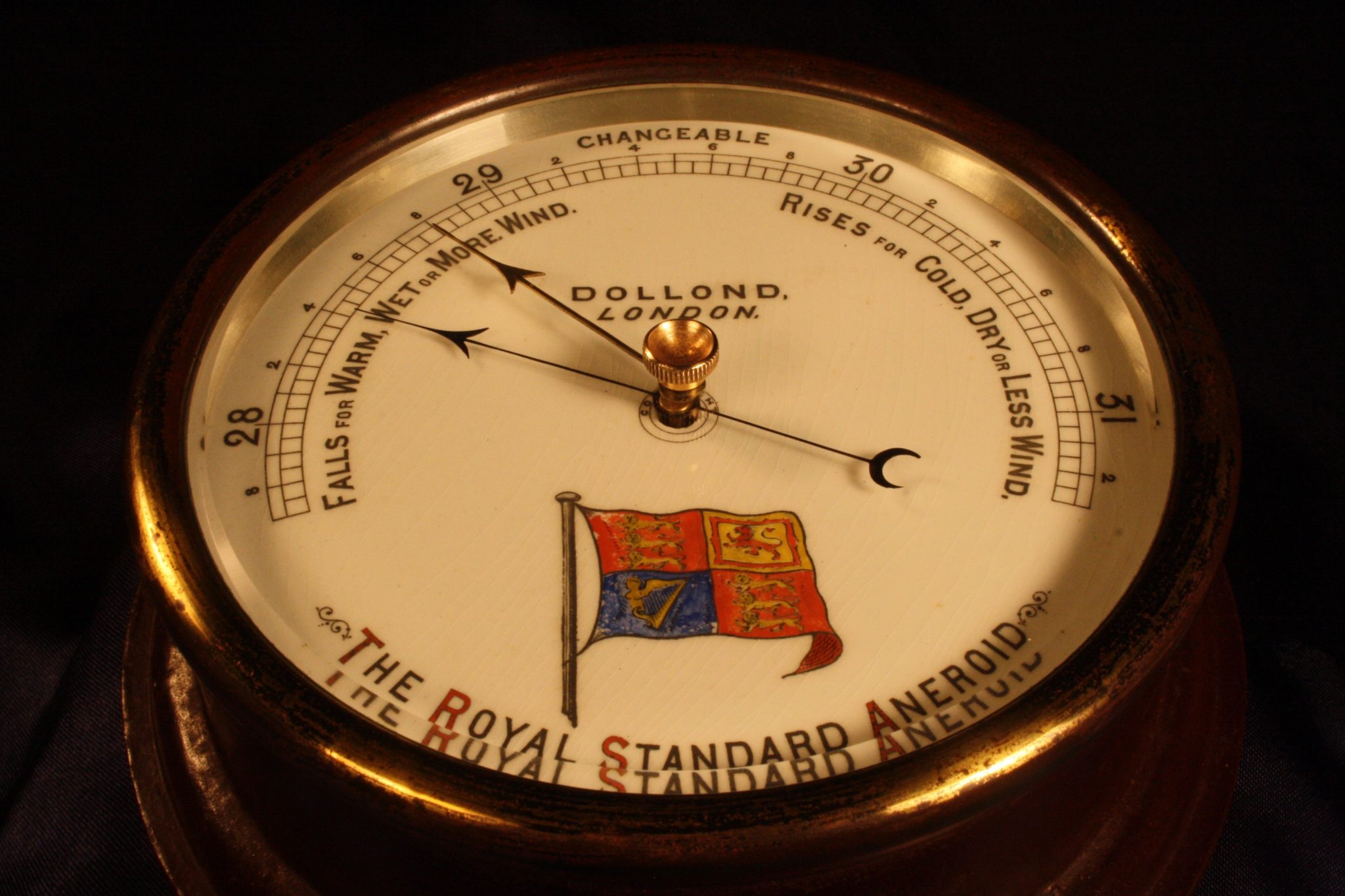 THE ROYAL STANDARD ANEROID MARINE BAROMETER BY DOLLOND c1880