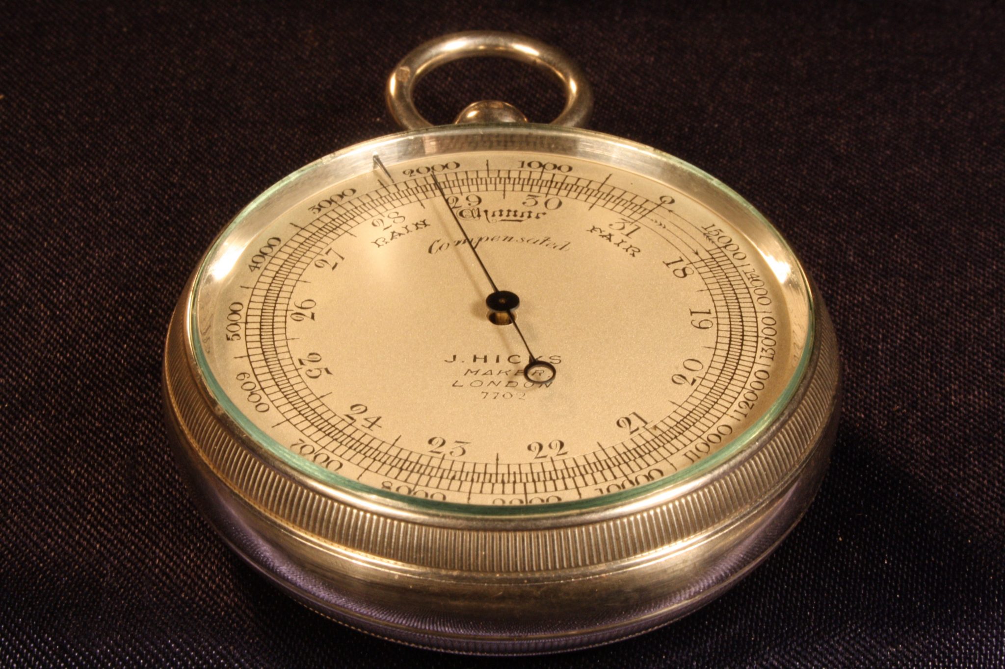 Image of Silver Pocket Barometer by Hicks