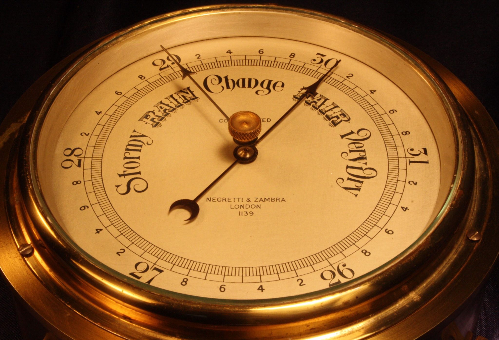 Image of Negretti & Zambra Marine Barometer No 1139