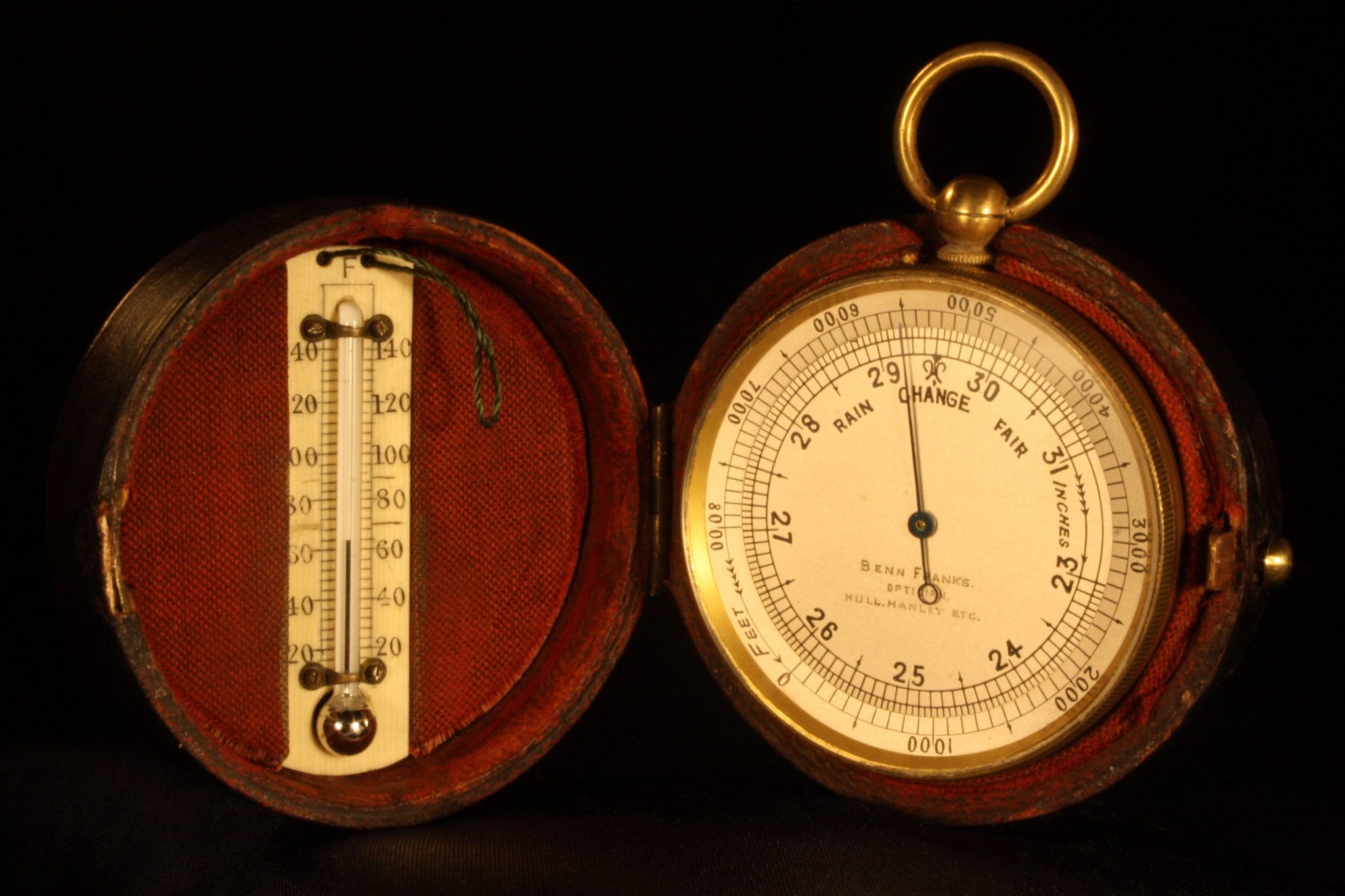 Image of Pocket Barometer Thermometer Compass Compendium by Negretti & Zambra