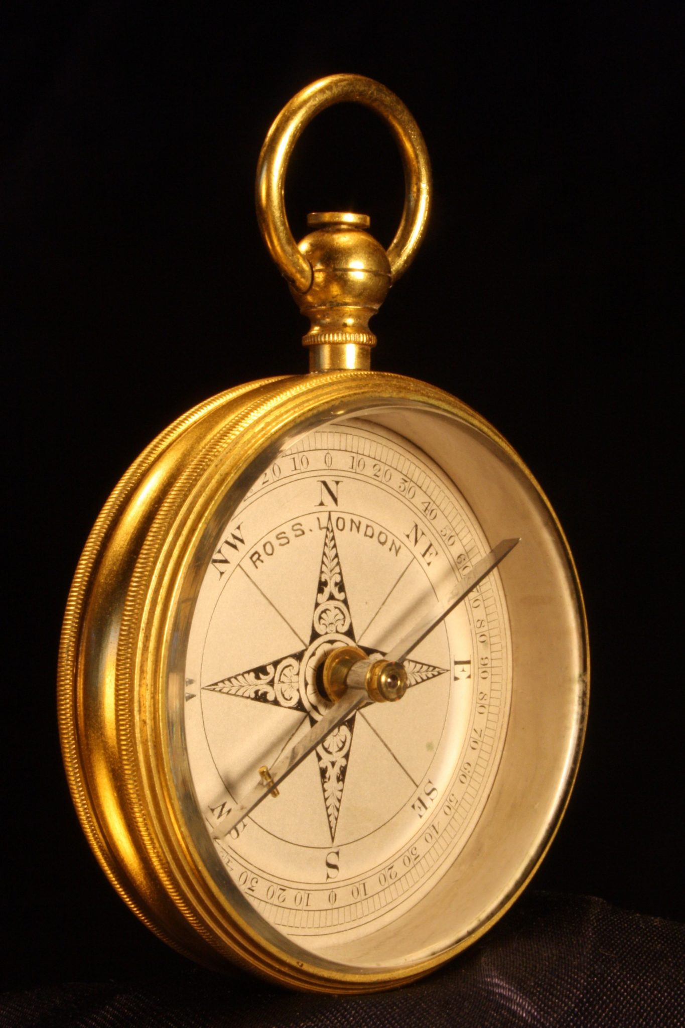 Image of Gilt Brass Pocket Compass by Ross