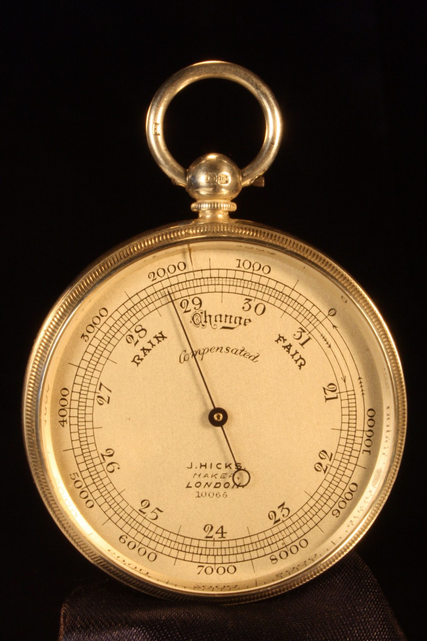 Image of Silver Hicks Pocket Barometer No 10065 c1912