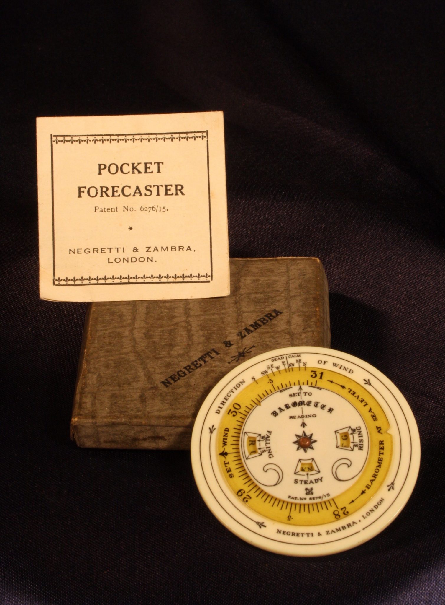 Image of Negretti & Zambra Pocket Forecaster Patent 6276/15