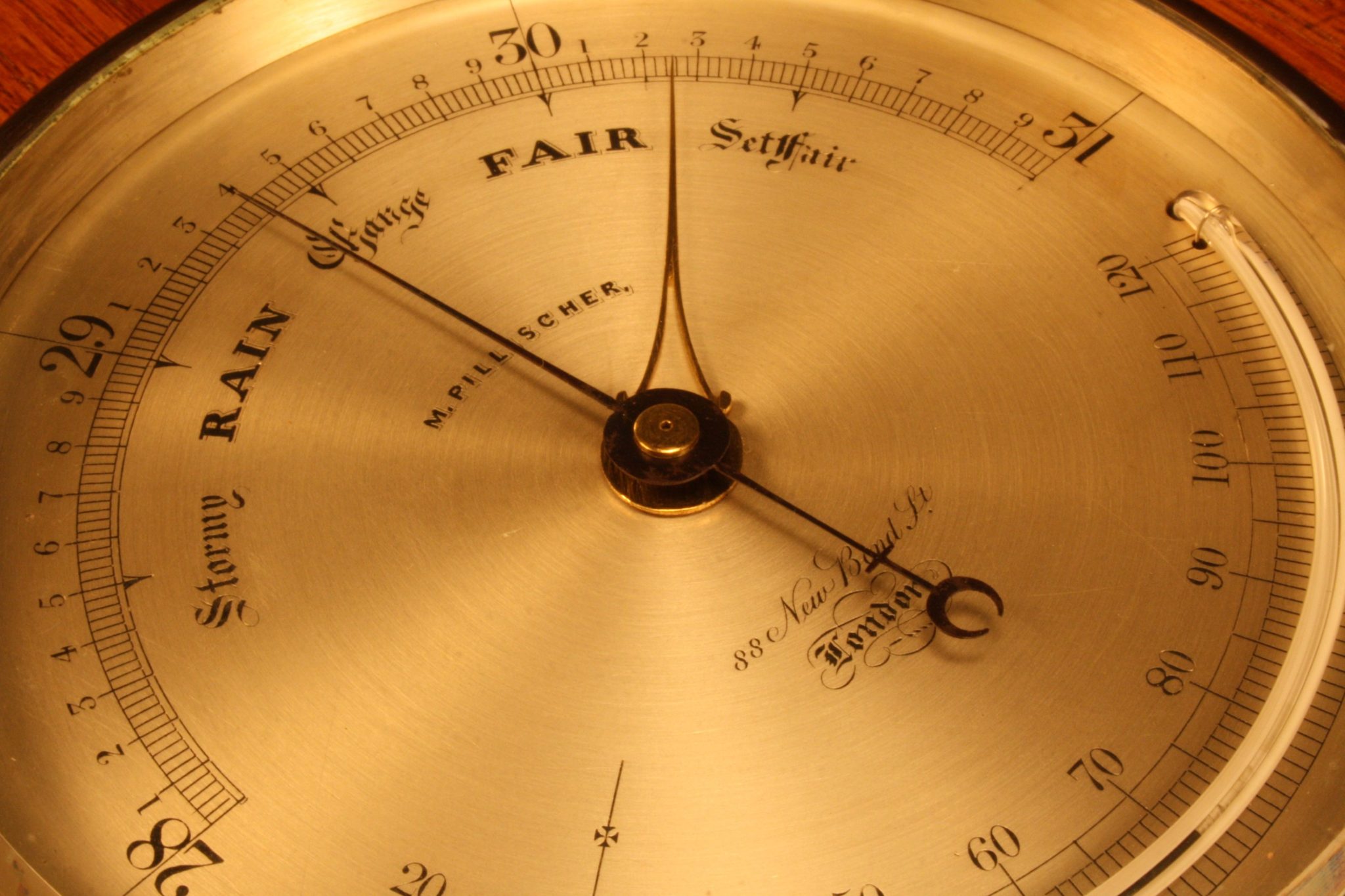 Image of Antique Aneroid Barometer by Pillischer