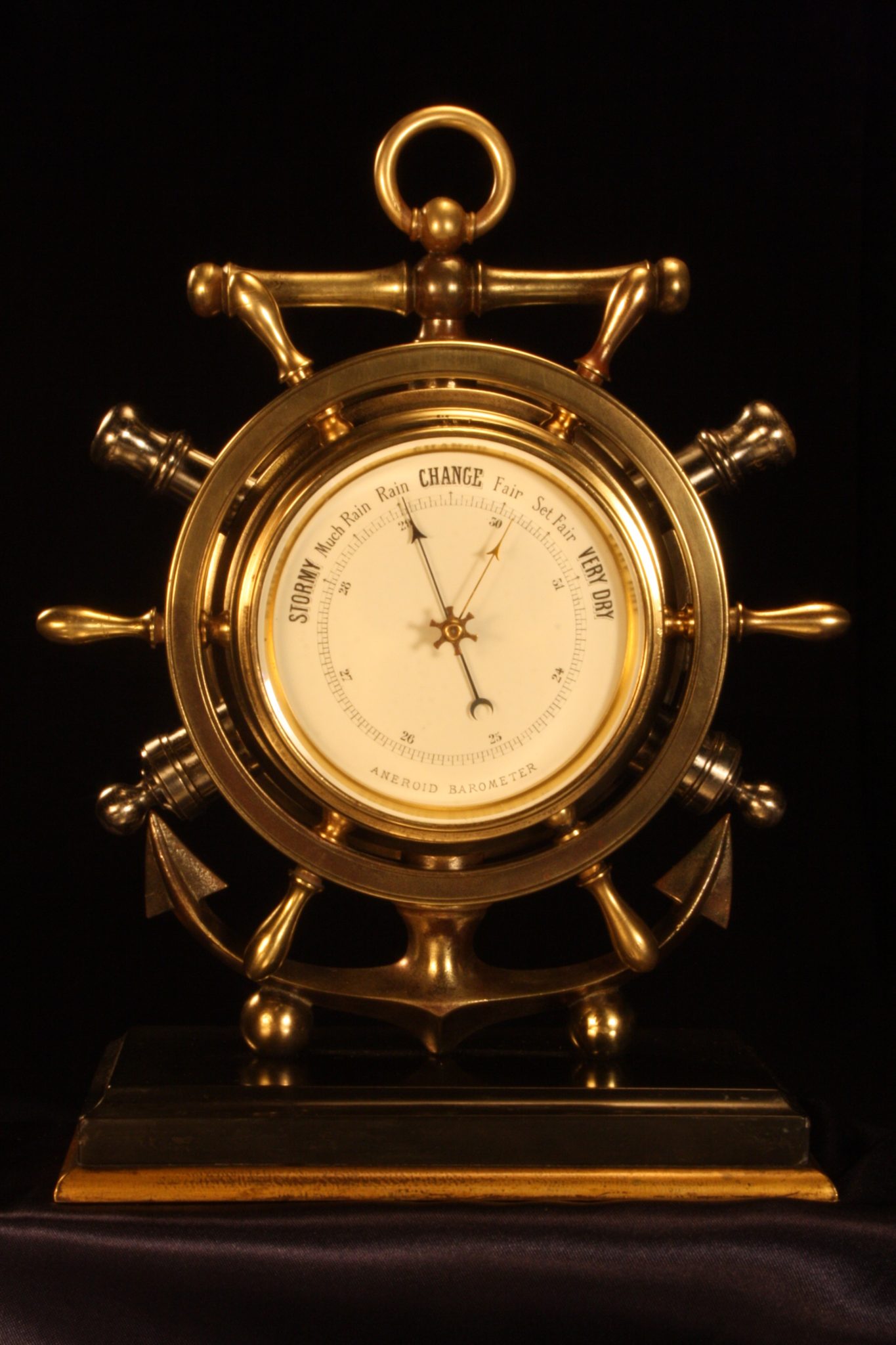 Image of French Industrial Series Ships Wheel Barometer