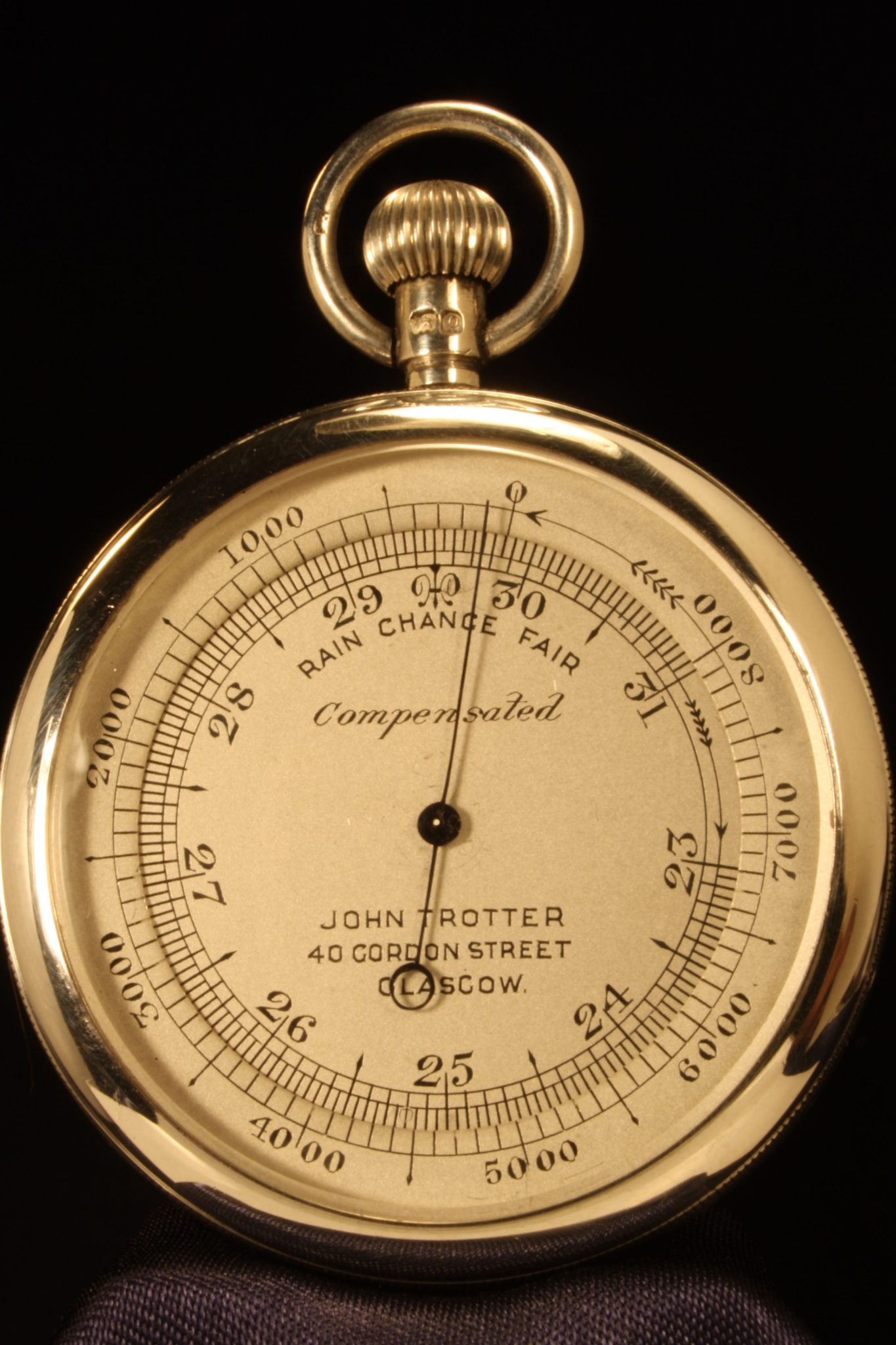 Image of Silver Pocket Barometer by Trotter
