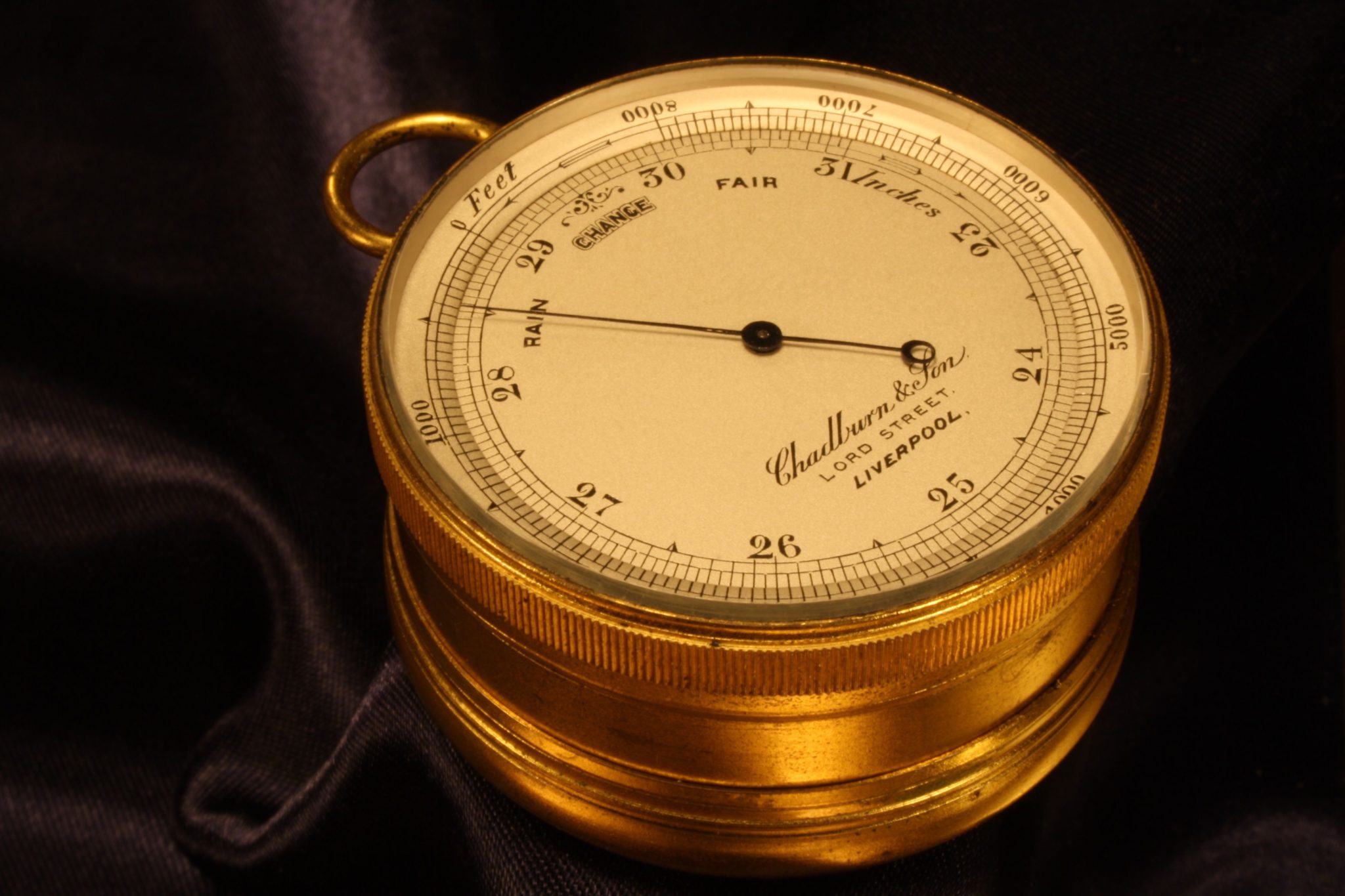 Image of Pocket Barometer Compendium by Chadburn & Son c1870
