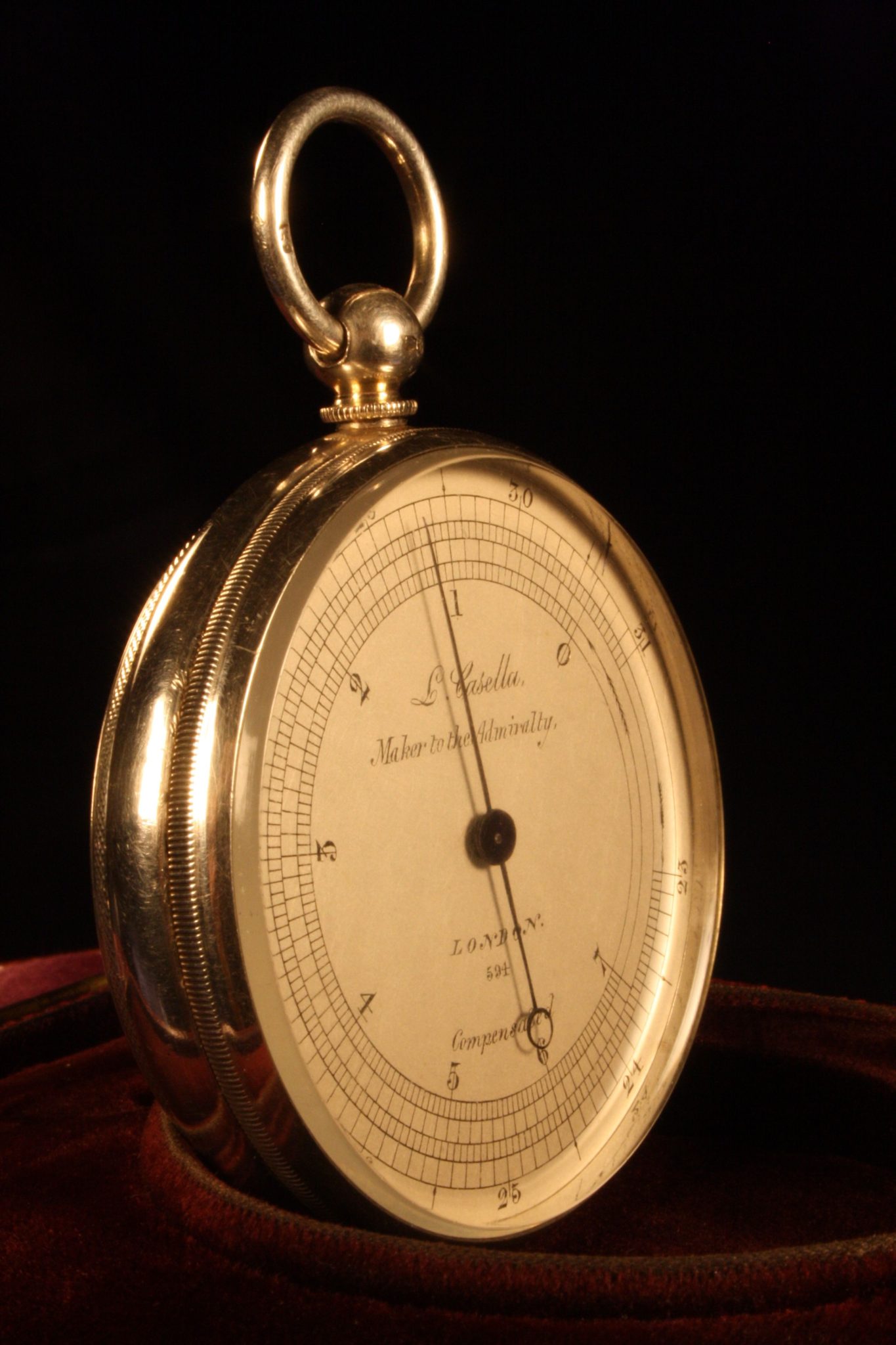 Image of Silver Pocket Barometer by Casella No 594 c1863