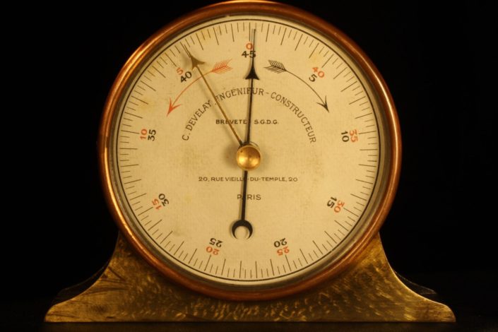 ANTIQUE FRENCH INCLINOMETER BY DEVELAY, MID TO LATER 19th CENTURY