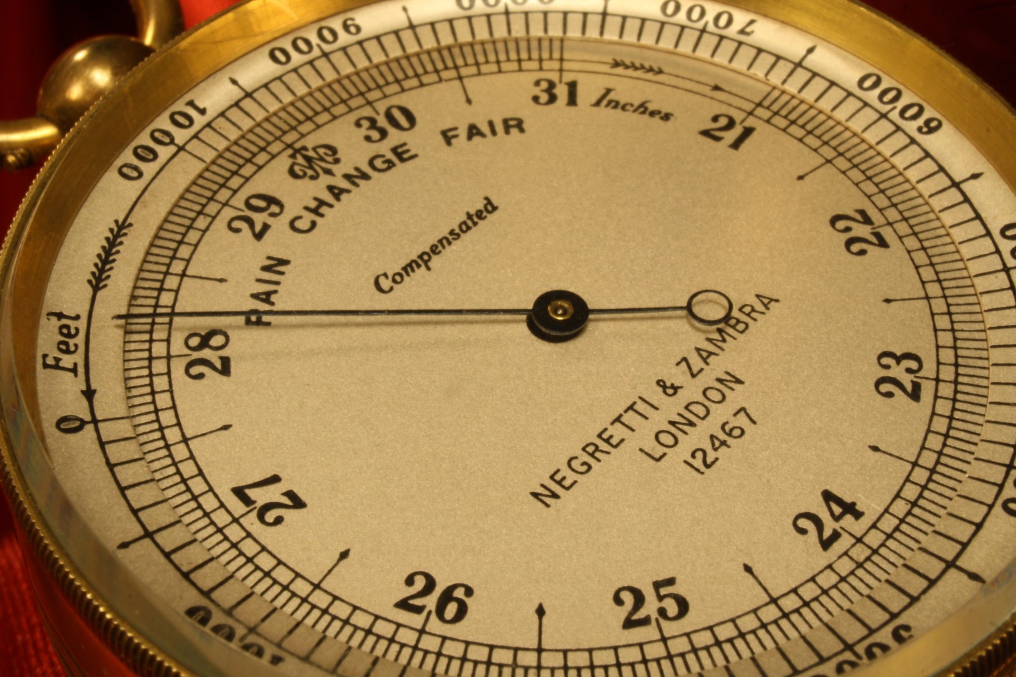 Image of Negretti & Zambra Pocket Barometer Compendium No 12467 c1890