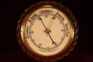 Image of Huge Victorian Aneroid Barometer c1890
