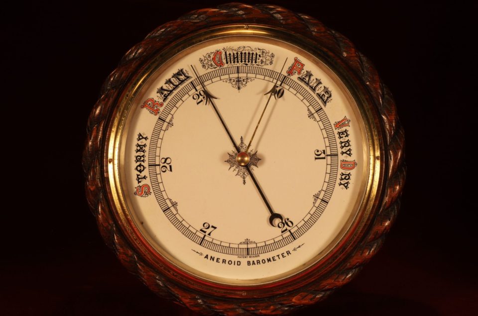Barometer Ranges VERY LARGE VICTORIAN ANEROID BAROMETER c1890 – Sold – Vavasseur Antiques