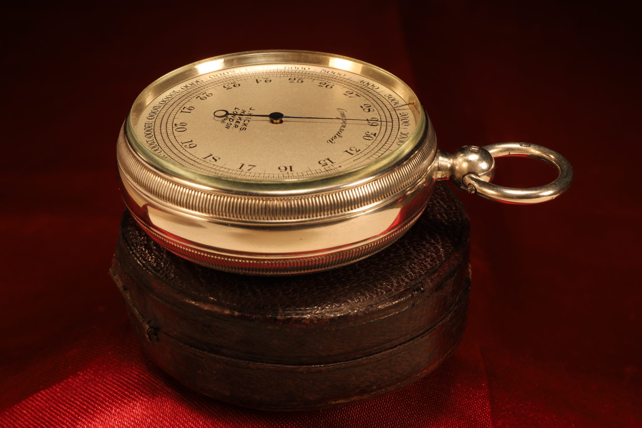 Image of Silver Hicks Pocket Barometer No 8166 c1905