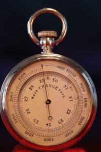 IImage of French Silver Pocket Barometer Compendium c1895