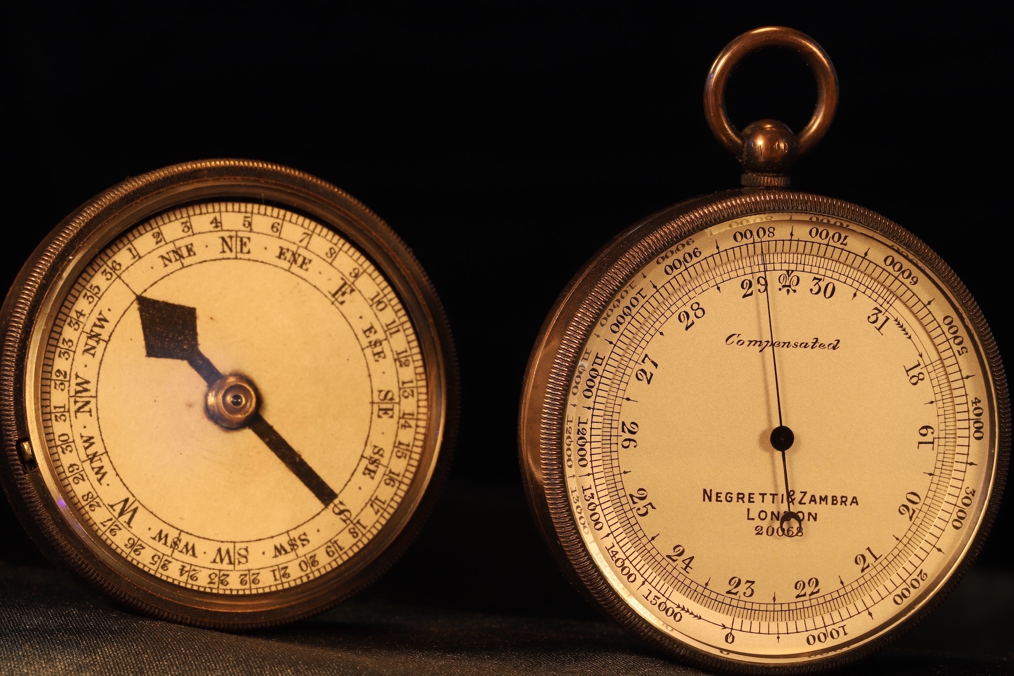 Image of Negretti & Zambra Pocket Barometer Compendium No 20068 c1905