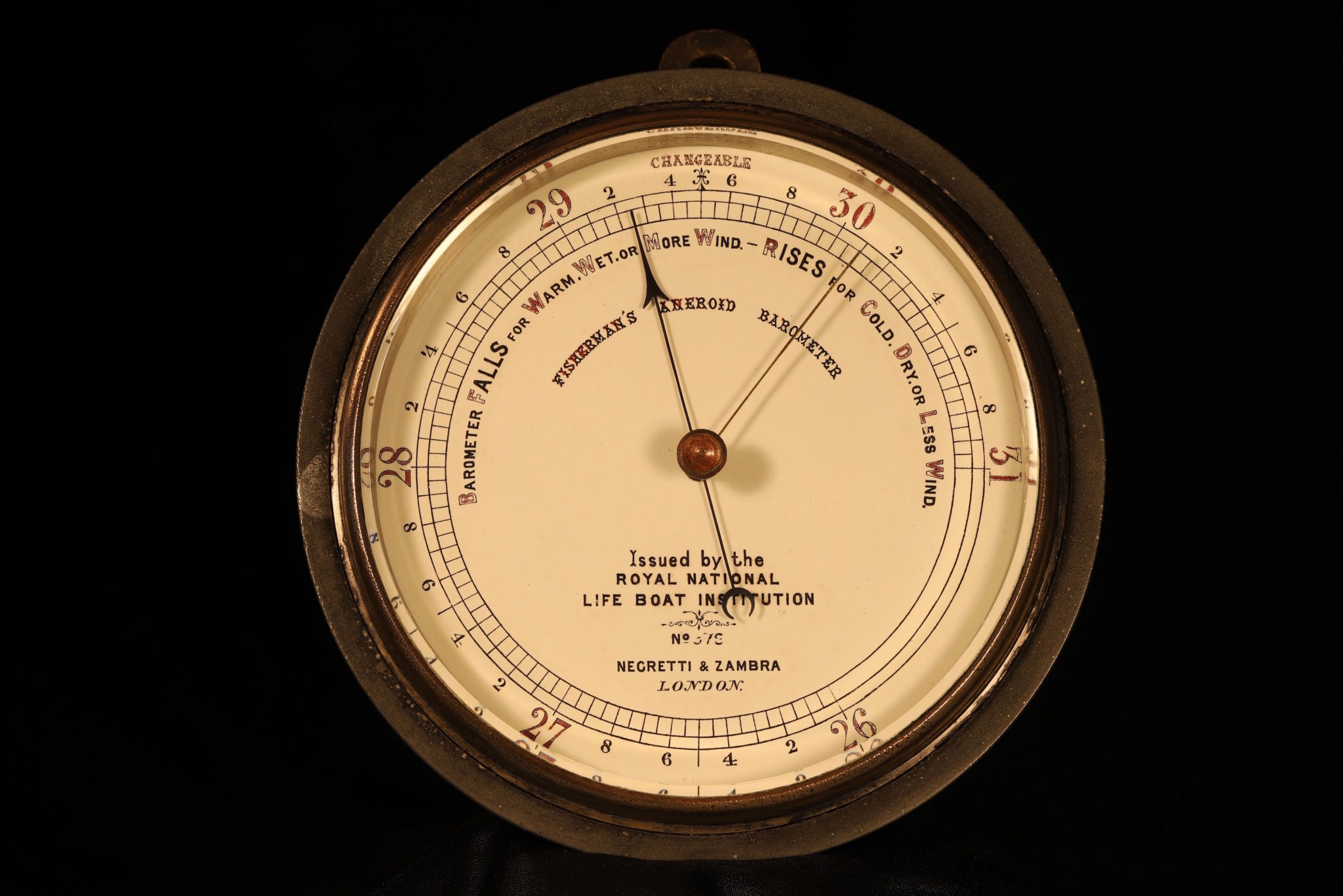 Image of Negretti & Zambra RNLI Barometer No 378 c1875