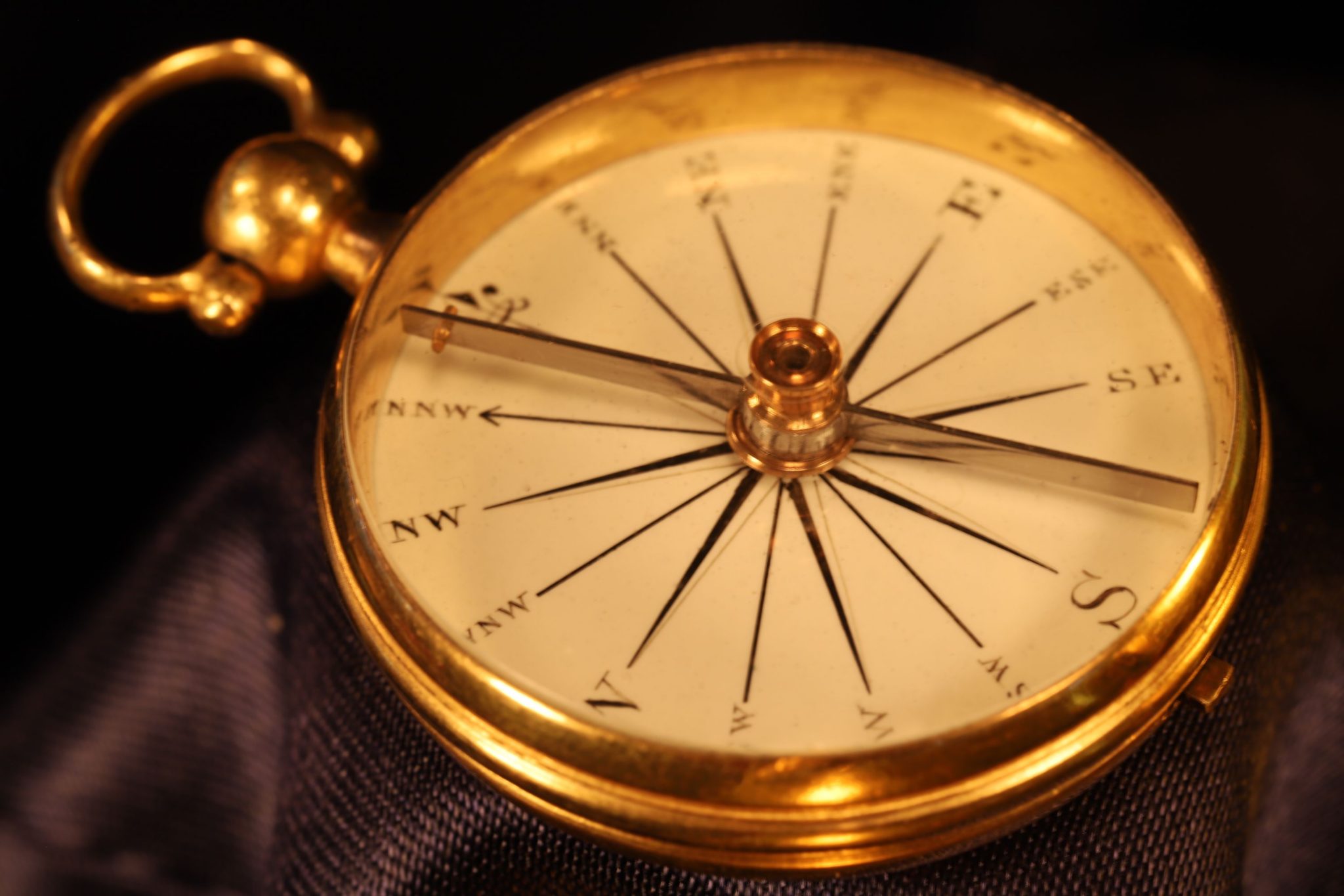 Image of Early Victorian Gilt Compass c1840