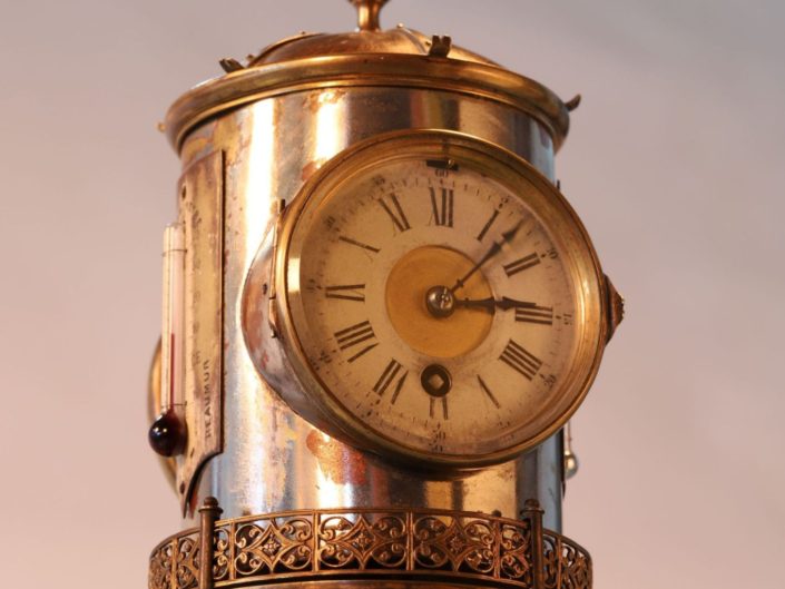 ANTIQUE FRENCH LIGHTHOUSE CLOCK BAROMETER AUTOMATON BY GUILMET No 737 c1880