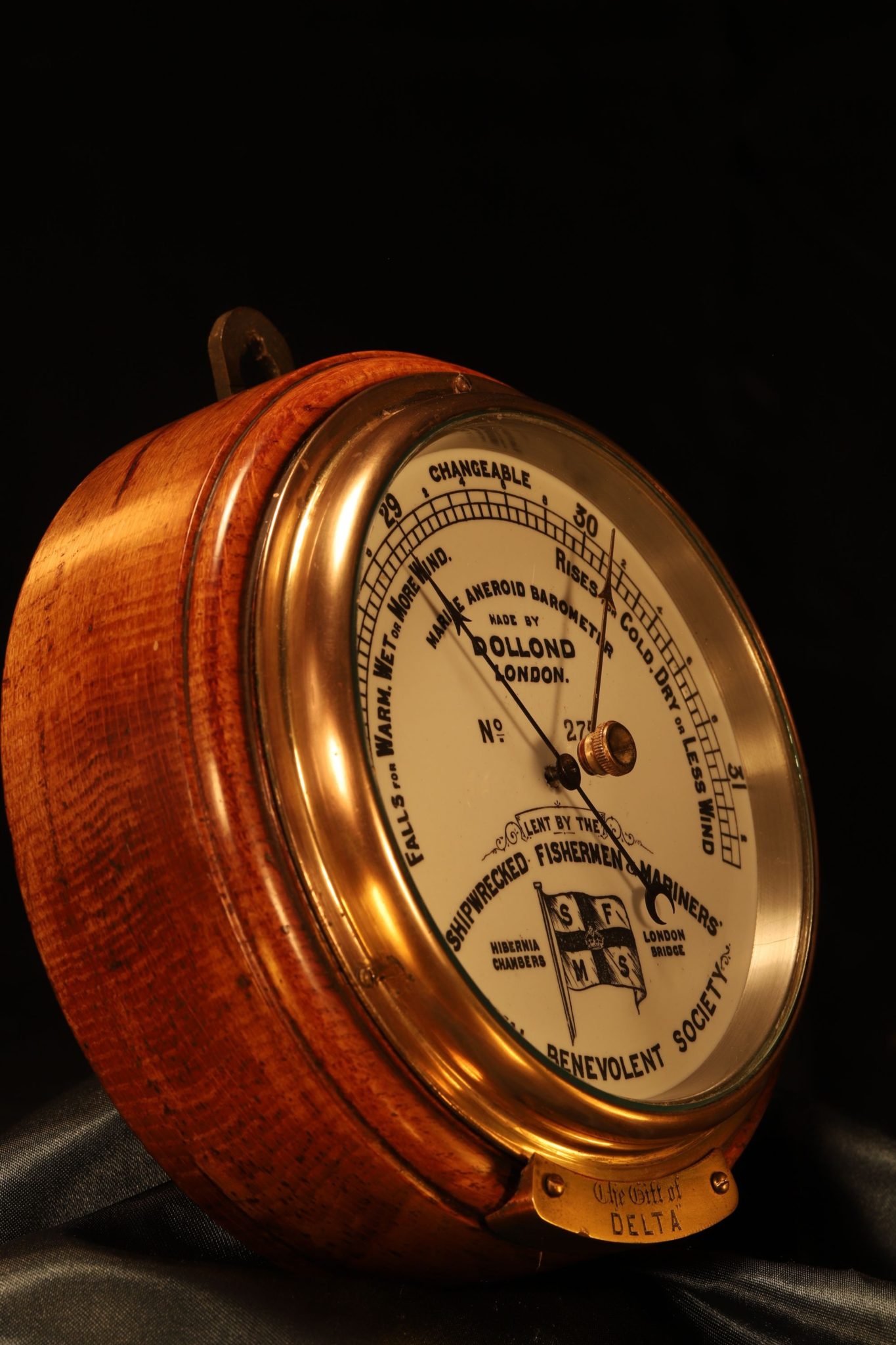 Image of Dollond Shipwrecked Fishermen & Mariners Society Marine Barometer No 275 c1882
