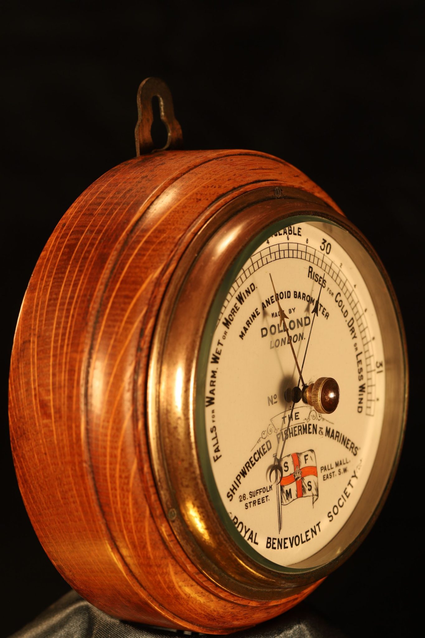 Image of Dollond Shipwrecked Fishermen & Mariners Society Marine Barometer No 724 c1900