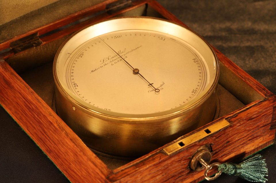 ANTIQUE CHART TABLE MARINE BAROMETER BY CASELLA No 1452 c1870 Sold
