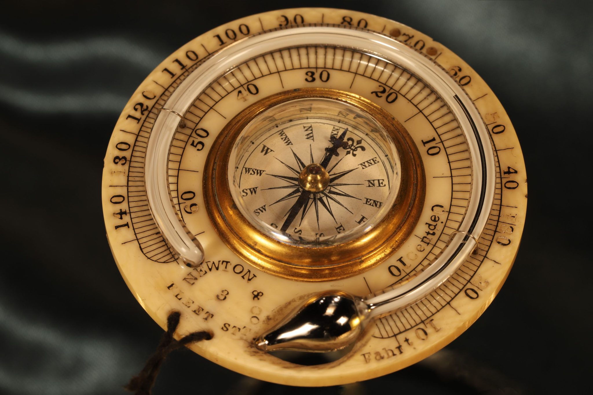 Image of Pocket Barometer Compendium by Elliott Retailed by Newton c1865