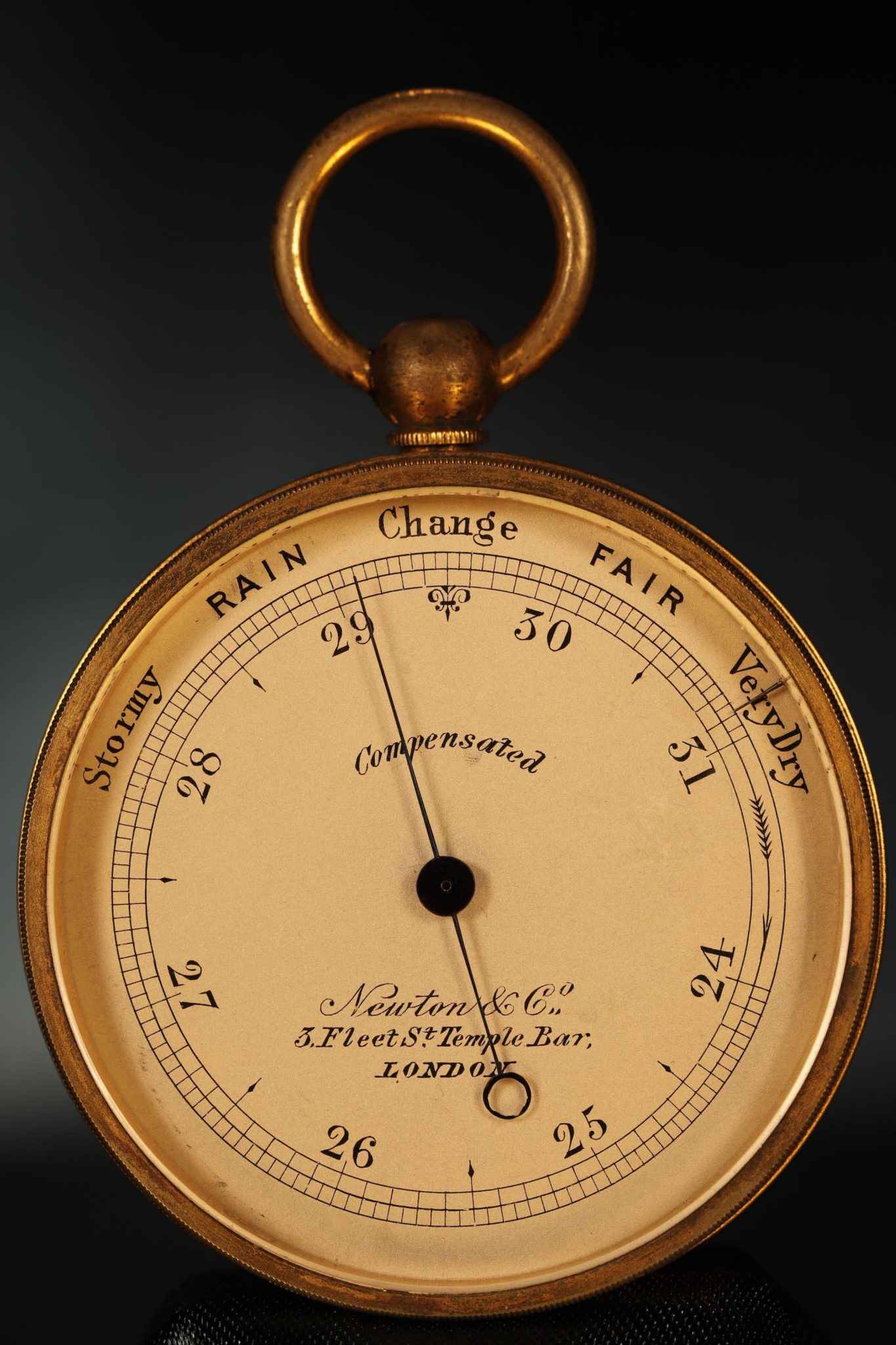 Image of Pocket Barometer Compendium by Elliott Retailed by Newton c1865