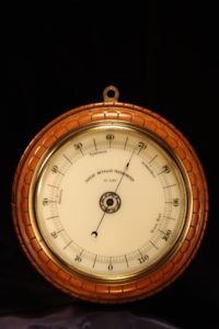 Image of Victorian Wall Mounted Metallic Thermometer c1882