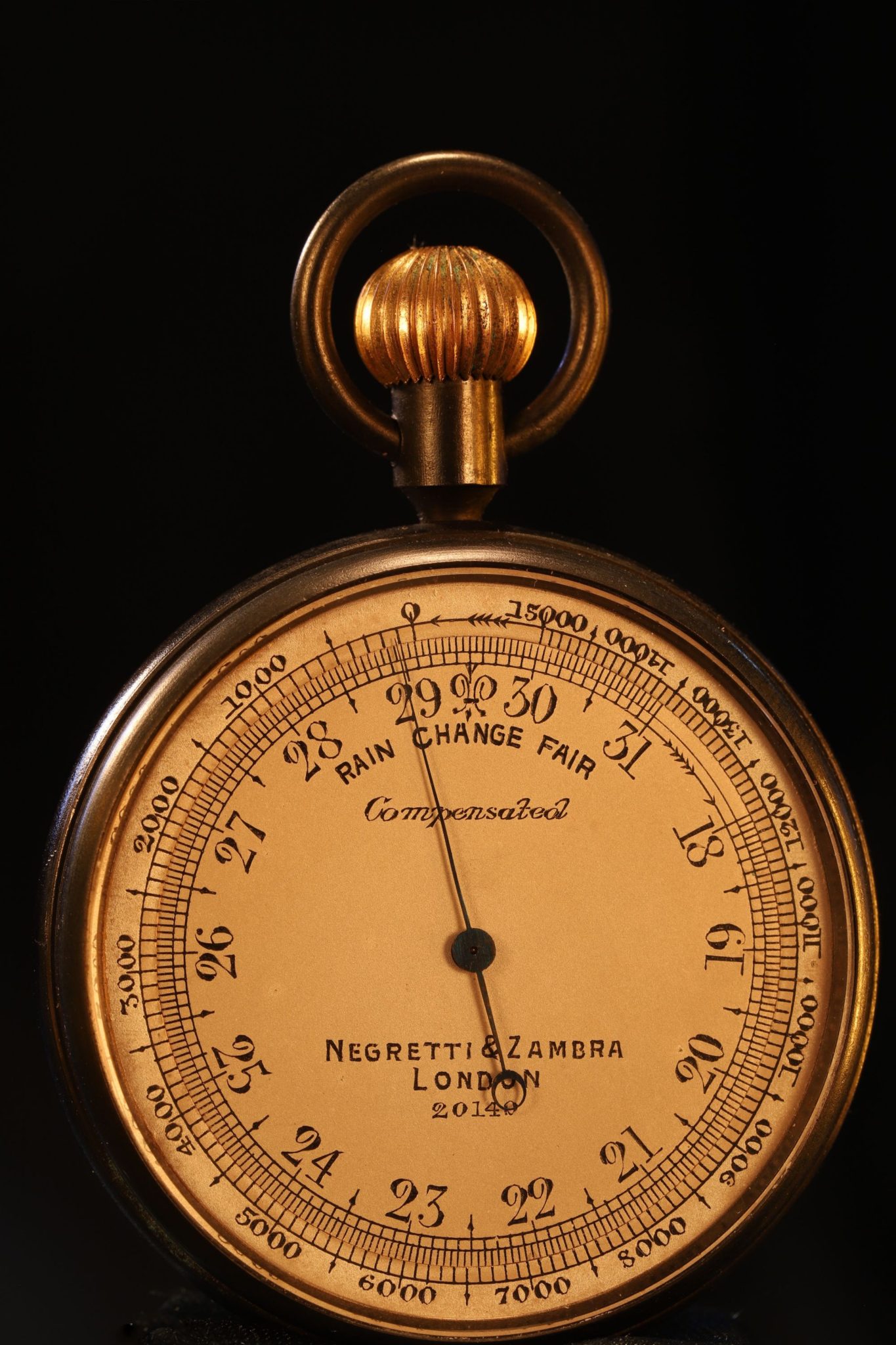 Image of Negretti & Zambra Pocket Barometer Travel Compendium No 20140 c1910