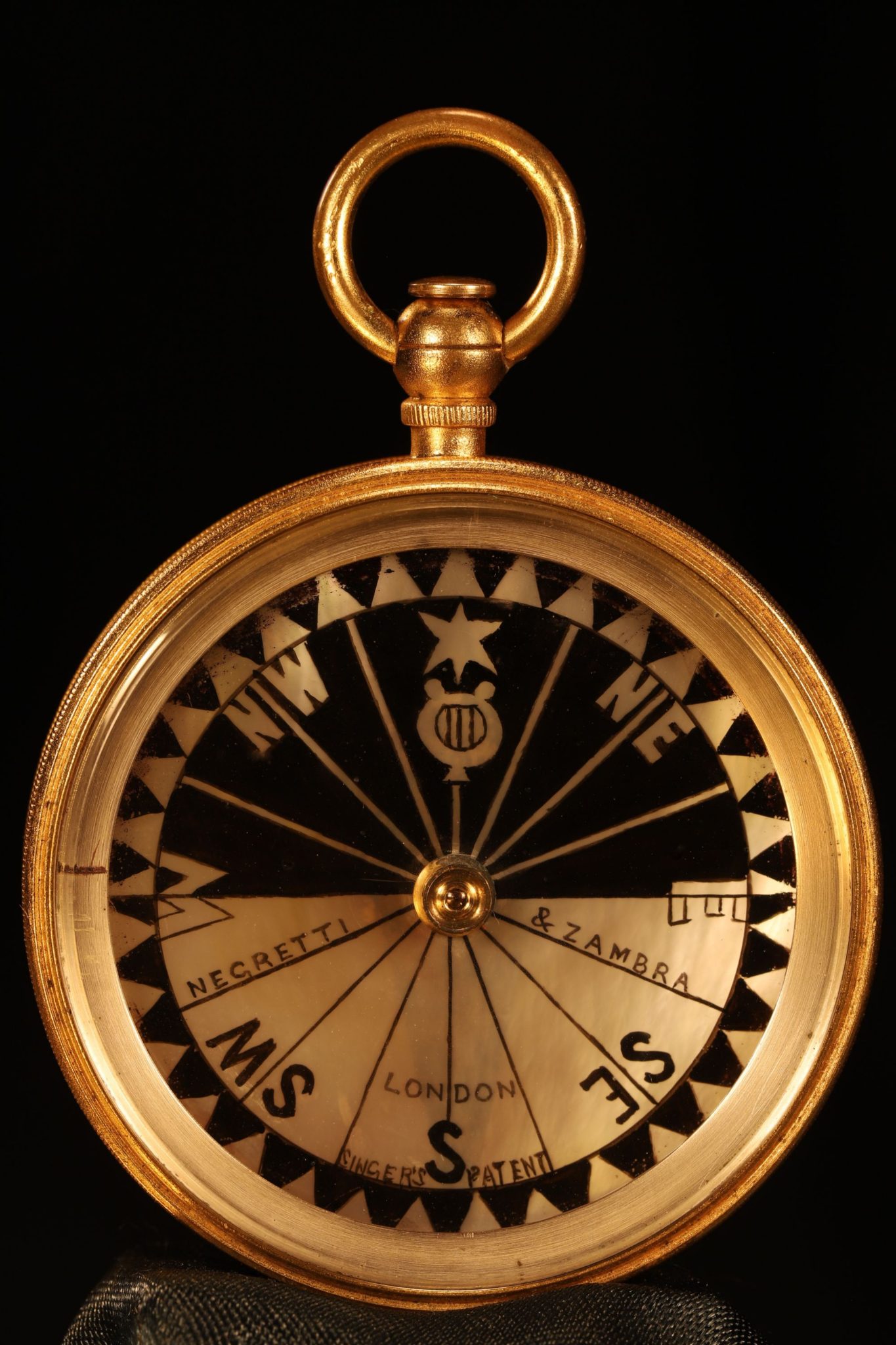 Image of Negretti & Zambra Pocket Barometer Travel Compendium No 9886 c1905