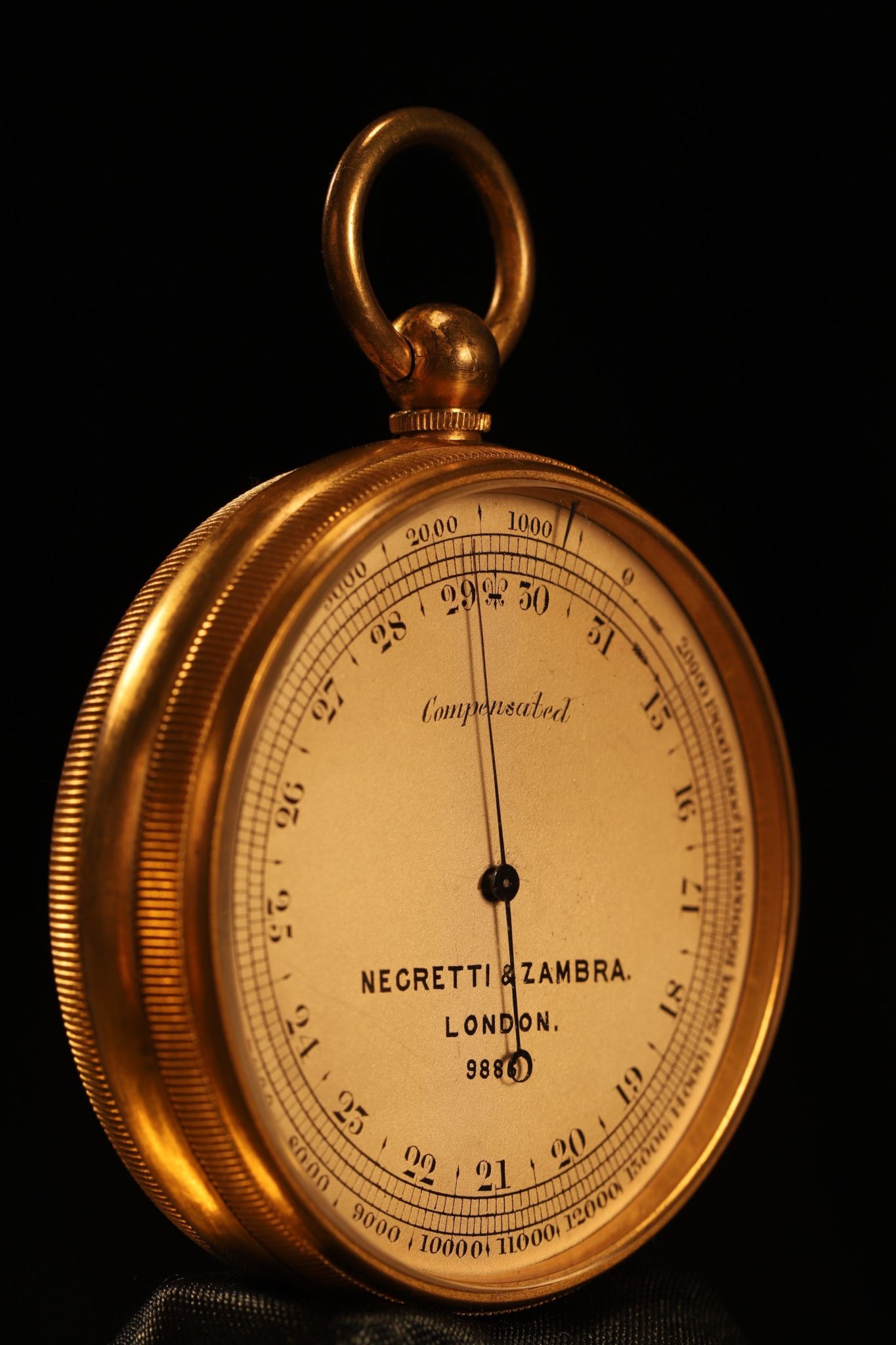Image of Negretti & Zambra Pocket Barometer Travel Compendium No 9886 c1905