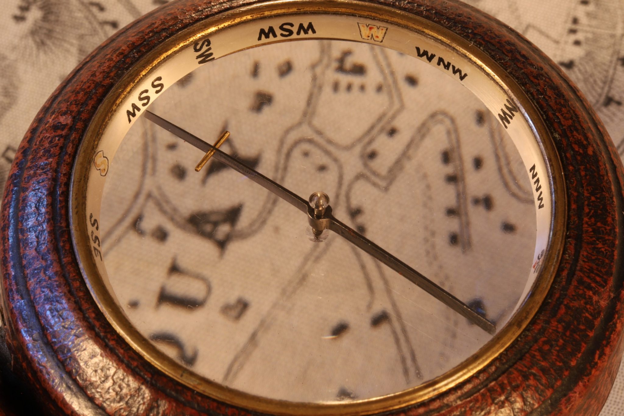 Image of Negretti & Zambra Pocket Barometer with Magnifying Compass c1910