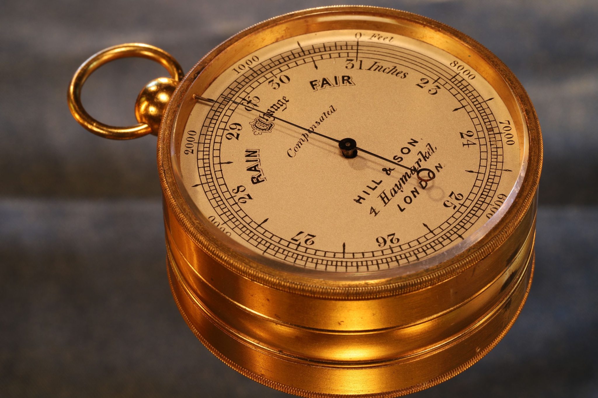 Image of Pocket Barometer Compendium by Dollond Retailed by Hill c1870