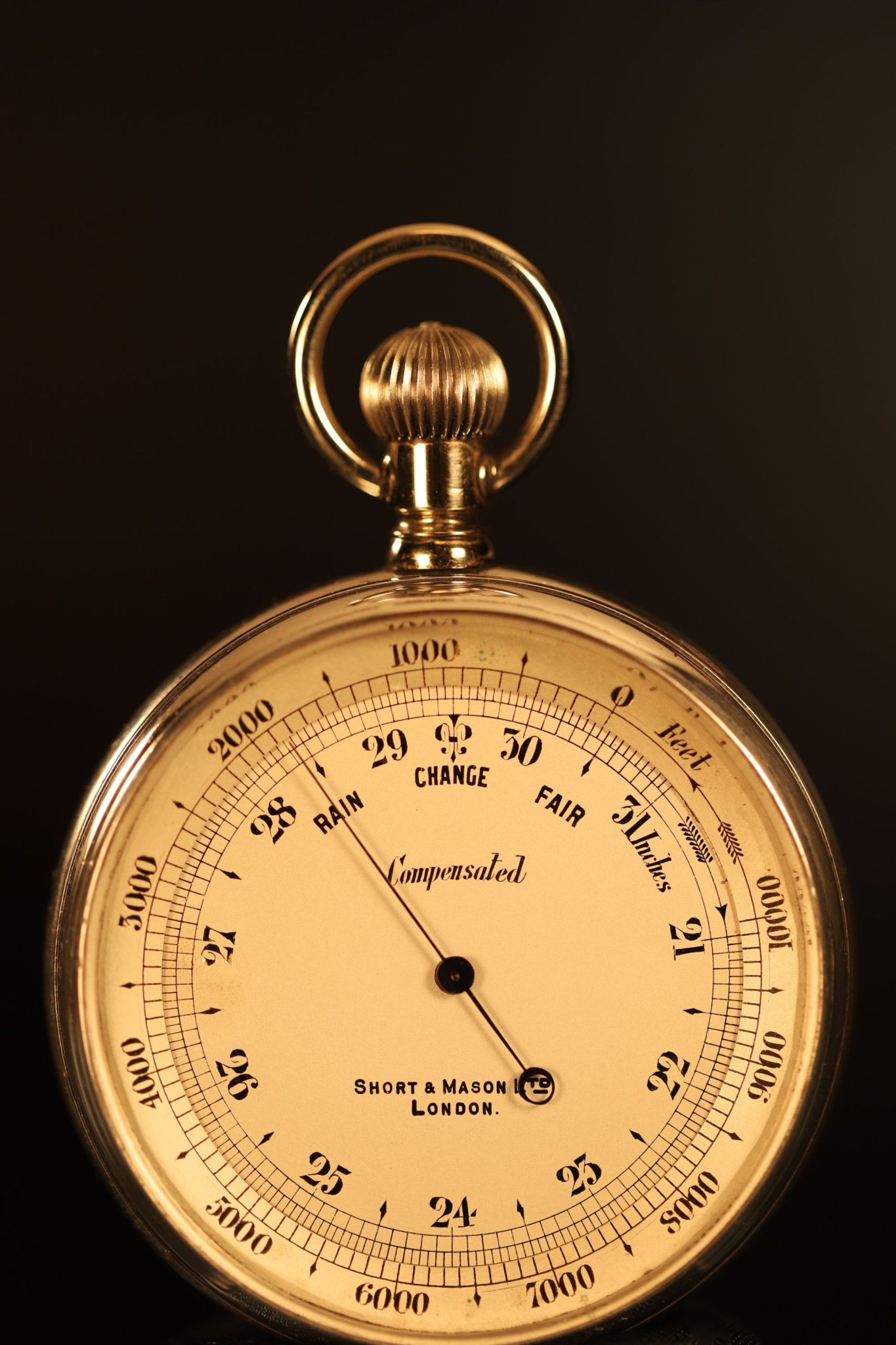 Image of Aluminium Short & Mason Pocket Barometer Altimeter c1911