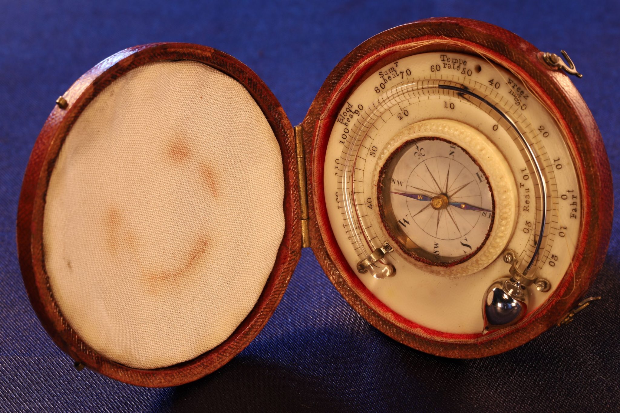 Image of Georgian Travel Compass Thermometer Compendium c1790
