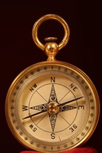 Image of Victorian Brass Compass c1890