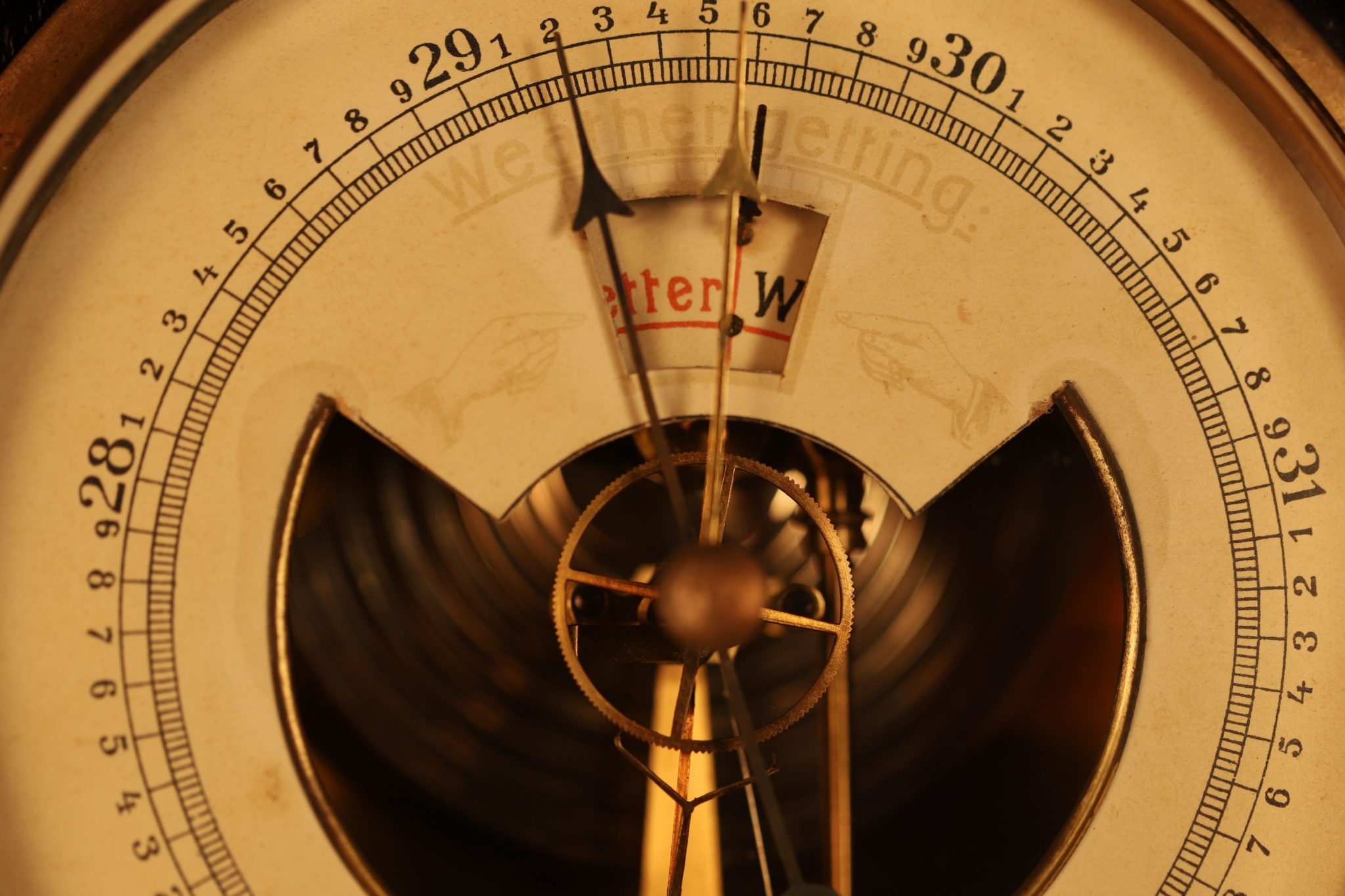 Image of Unusual Aneroid Forecasting Barometer c1920