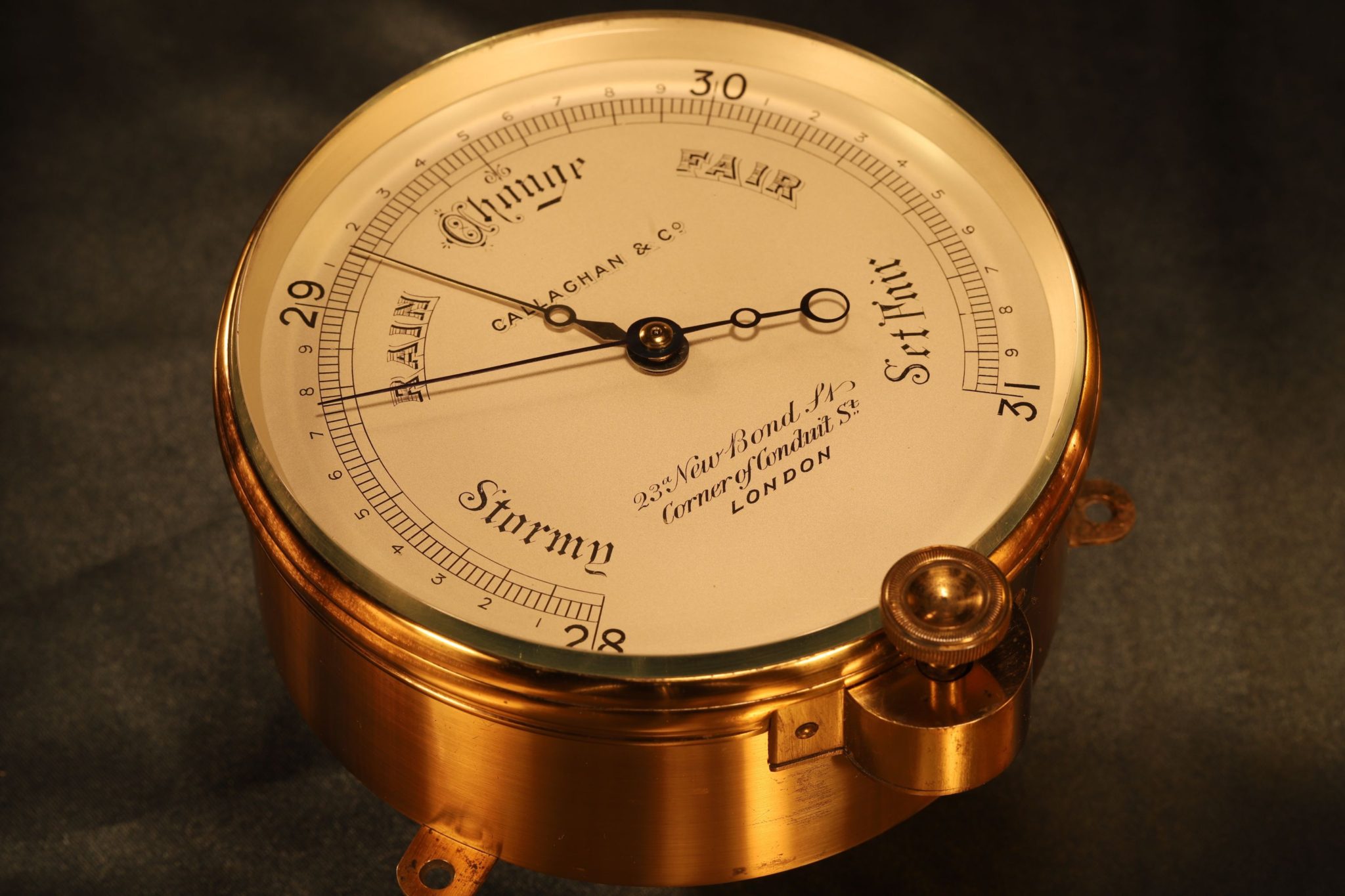 Image of Ships Barometer by Callaghan No 7224 c1870