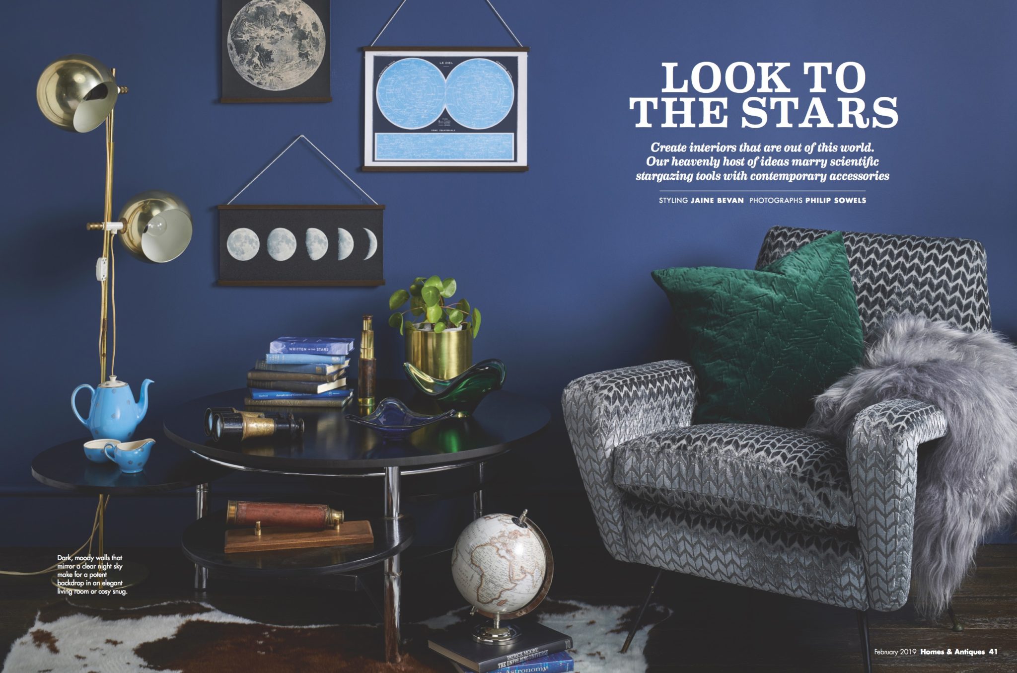 Media Mentions - Homes & Antiques Magazine Feb 2019 - Stargazing