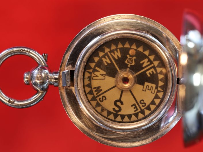 MINIATURE SILVER COMPASS BY DENNISON No 838 c1915 – Sold