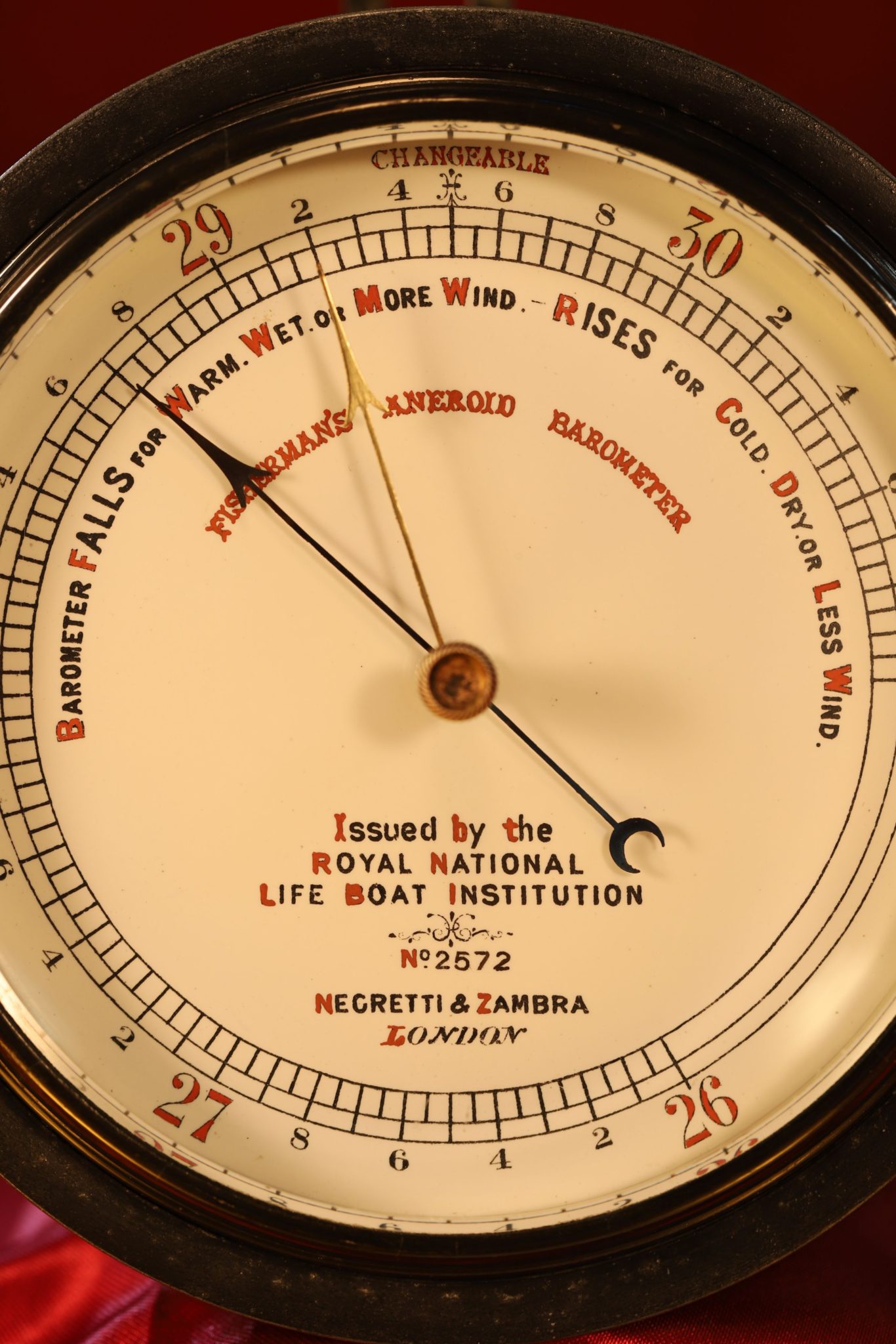 Image of Negretti & Zambra RNLI Marine Barometer No 2572