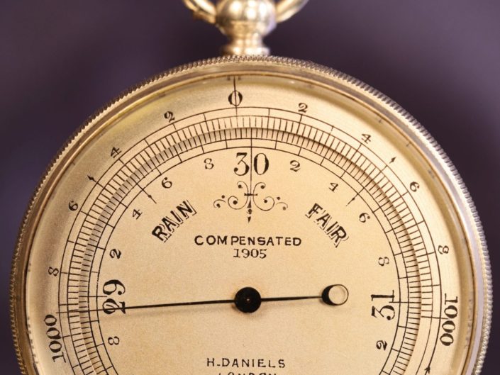Image of Pocket Barometer Retailed by H. Daniels, No 1905