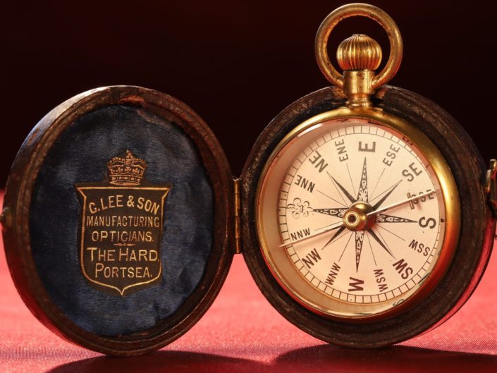 VICTORIAN LACQUERED BRASS POCKET COMPASS RETAILED BY LEE c1890 – Sold
