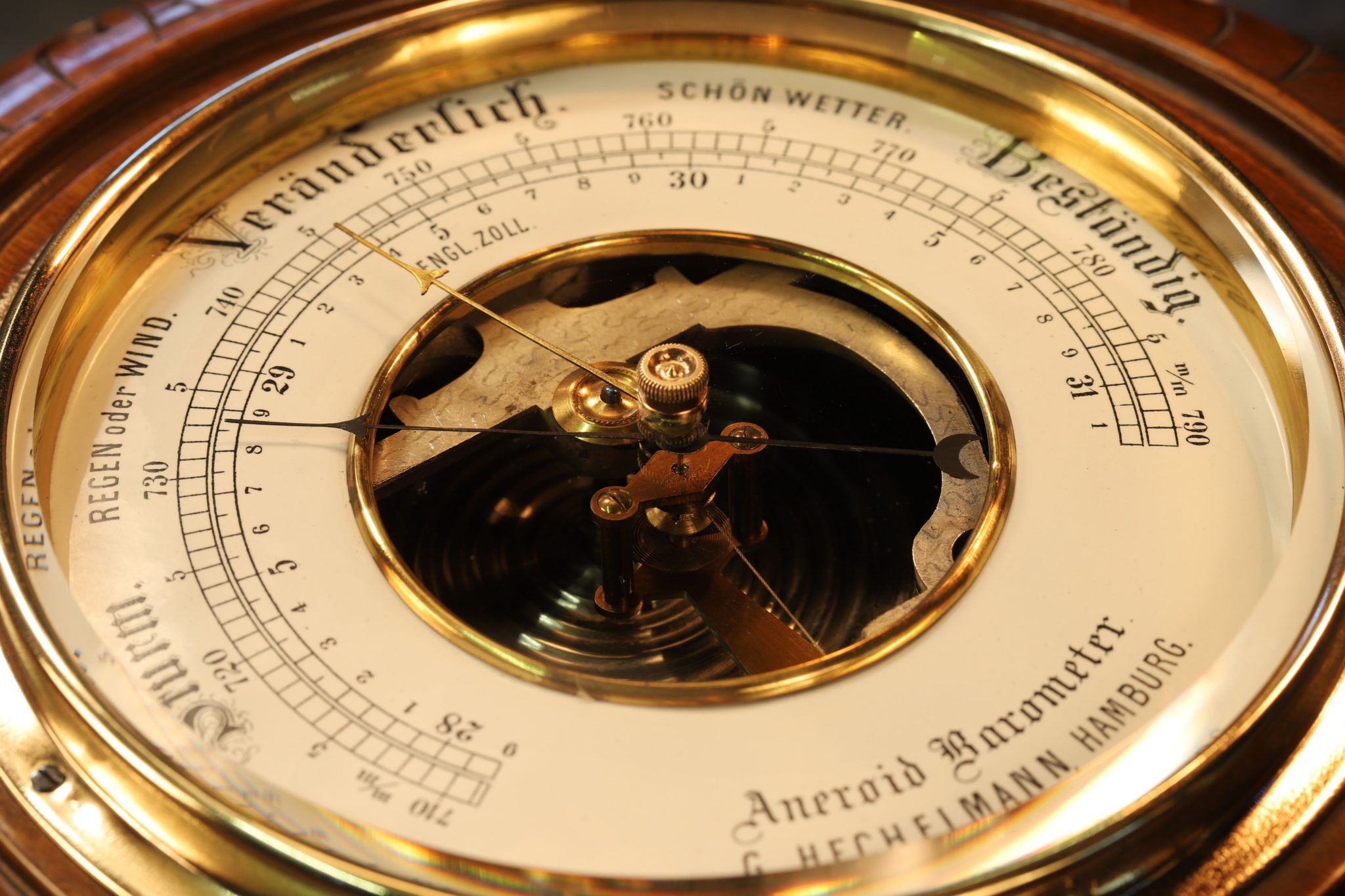 Image of Aneroid Barometer by Hechelmann c1895