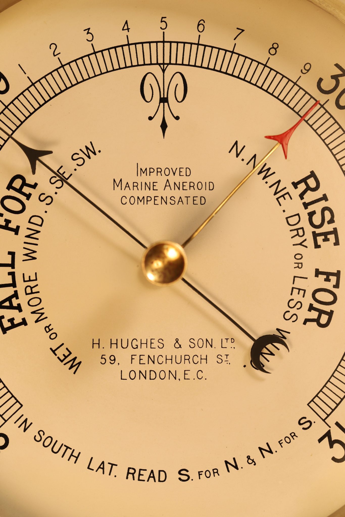 Image of Improved Marine Aneroid Barometer by Short & Mason c1935