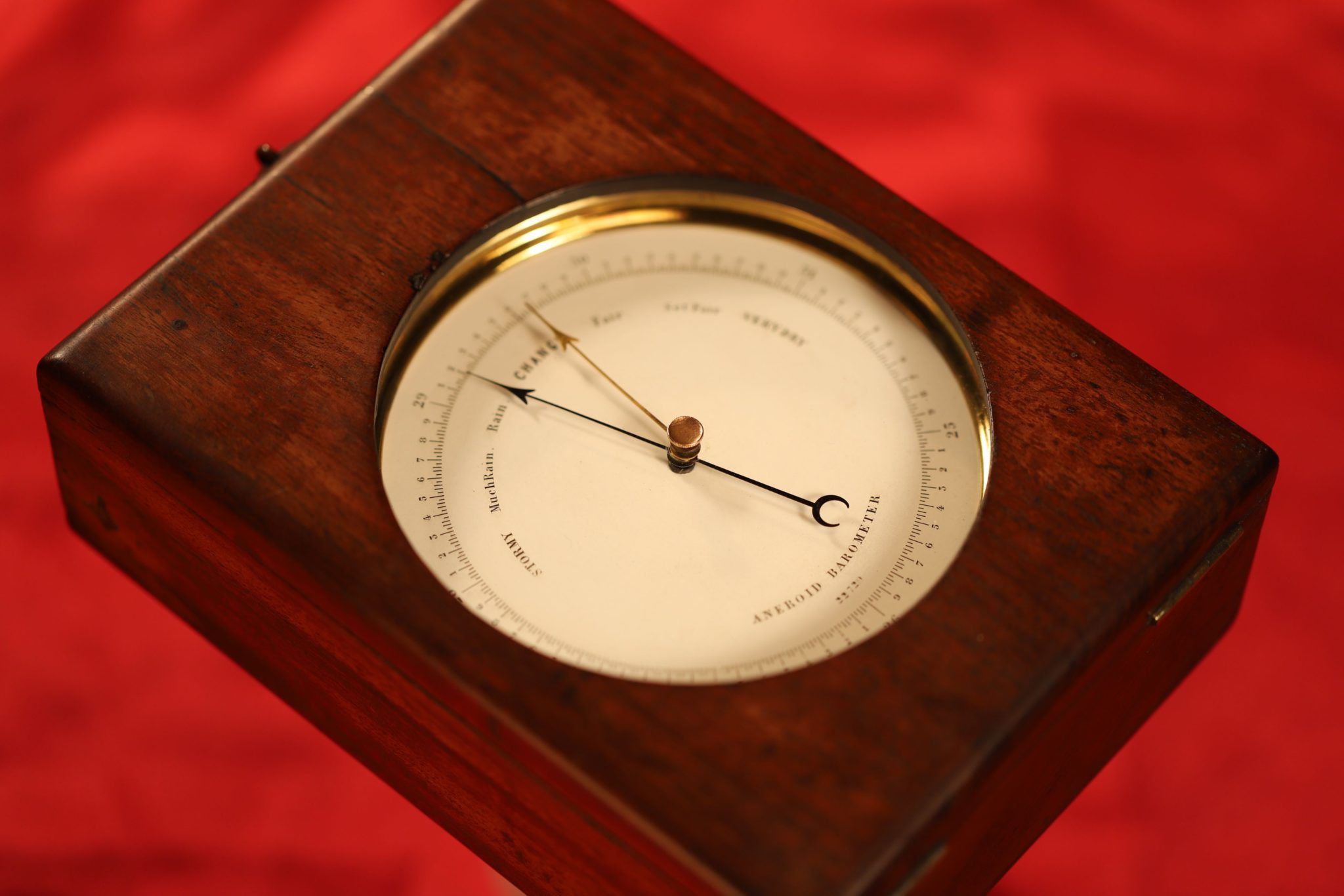 RARE AND INNOVATIVE DENT BAROMETER No 22720 IN DECK CASE c1860