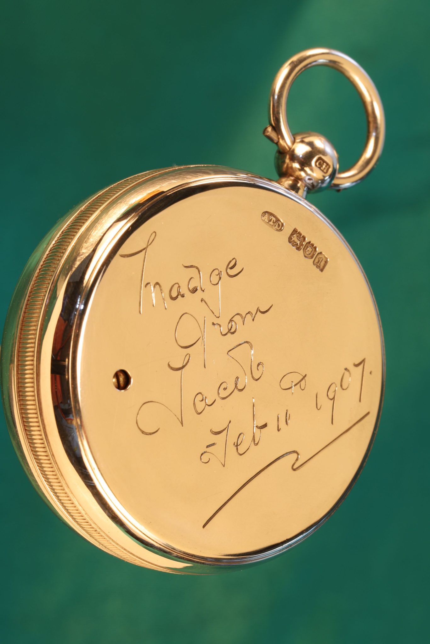 Image of Silver Callaghan Pocket Barometer No 8058 c1903
